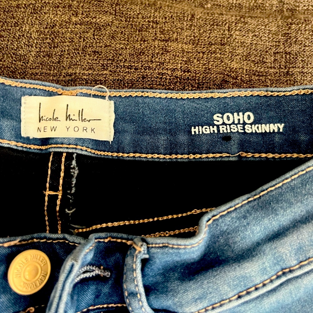 Nicole Miller High Rise Skinny Jeans, Size 4 (TWO PAIRS!)